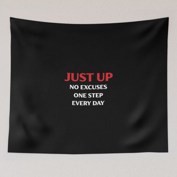 Item preview, Just Up (No Excuses) White+Red designed and sold by Pencil & Pixel.