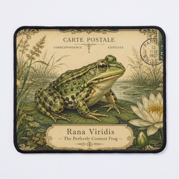 Item preview, Vintage Nature Postcard Frog Botanical – Victorian Natural History Engraving Art | Frog Lover Gift designed and sold by irfanshikh.