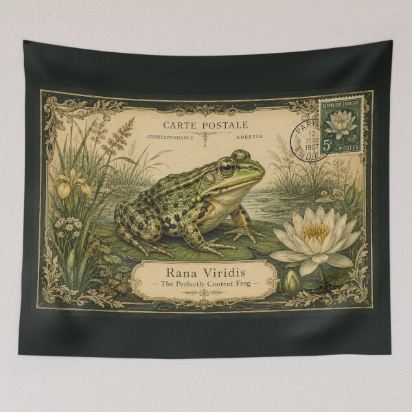Artikelvorschau, Vintage-Naturpostkarte Frosch – Botanische Illustration aus der viktorianischen Zeit | Geschenk für Froschliebhaber entworfen und verkauft von irfanshikh.
