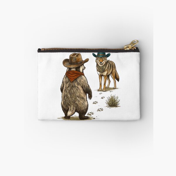 Item preview, Western Honey badger And Wolf Wearing Cowboy Hats designed and sold by TeeARTHY.