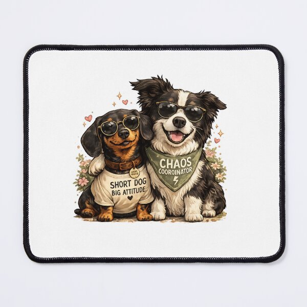 Item preview, Funny Dog Shirt – Dachshund & Border Collie Chaos Coordinator Design designed and sold by WHDProduction45.
