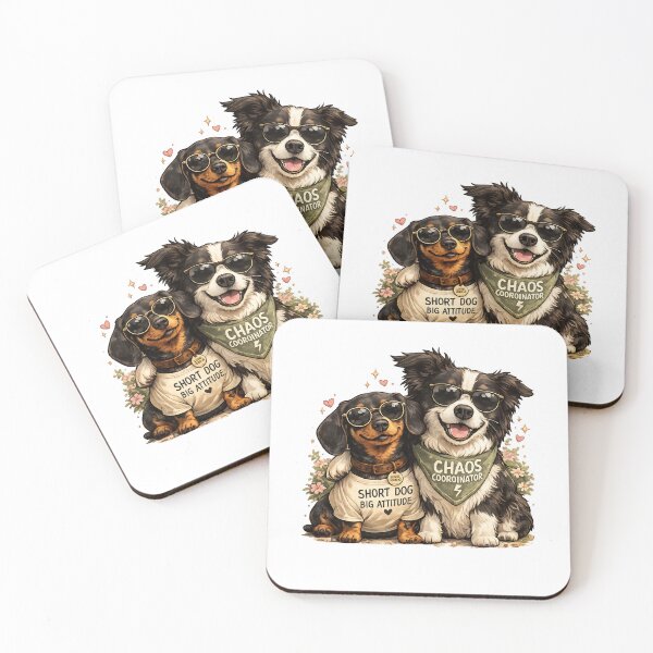 Item preview, Funny Dog Shirt – Dachshund & Border Collie Chaos Coordinator Design designed and sold by WHDProduction45.