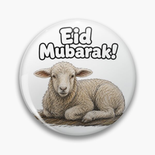 Item preview, Eid Mubarak Sheep – Eid al-Adha Design designed and sold by JOANNASKAH.