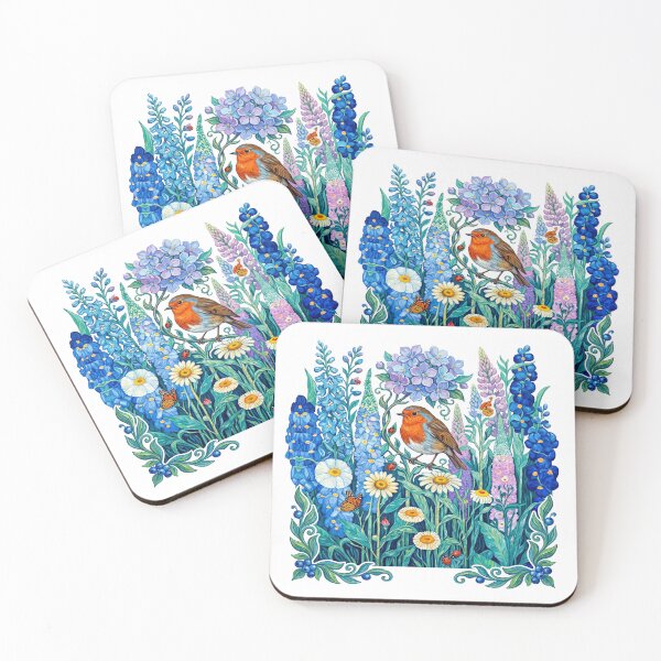 Item preview, Spring Robin Bird In Bluebells And Daisies designed and sold by TeeARTHY.