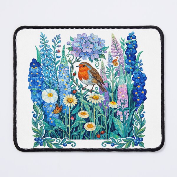 Item preview, Spring Robin Bird In Bluebells And Daisies designed and sold by TeeARTHY.