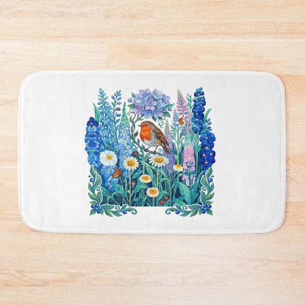Item preview, Spring Robin Bird In Bluebells And Daisies designed and sold by TeeARTHY.