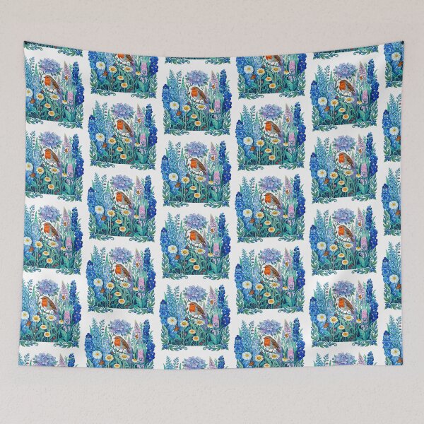 Item preview, Spring Robin Bird In Bluebells And Daisies designed and sold by TeeARTHY.