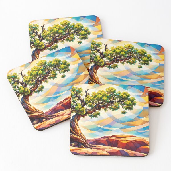 Item preview, Whimsical Tree on Colorful Landscape designed and sold by cuprum.