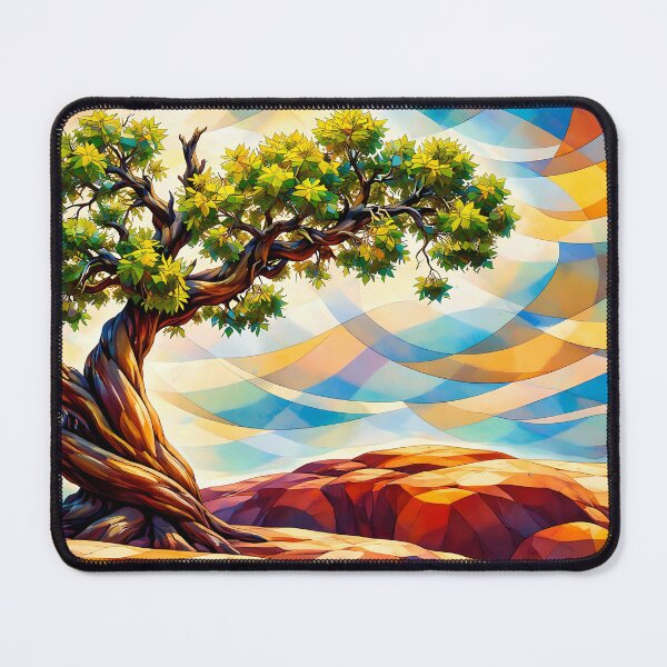Item preview, Whimsical Tree on Colorful Landscape designed and sold by cuprum.