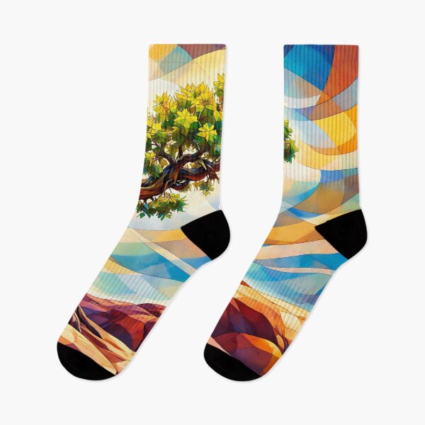 Item preview, Whimsical Tree on Colorful Landscape designed and sold by cuprum.