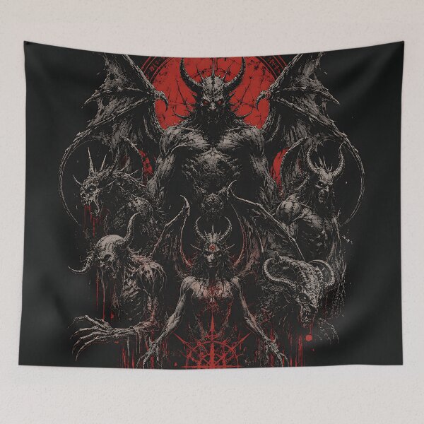 Item preview, Baphomet Demon Lord Satanic Ritual Chaos Star designed and sold by DarkOriginArts.
