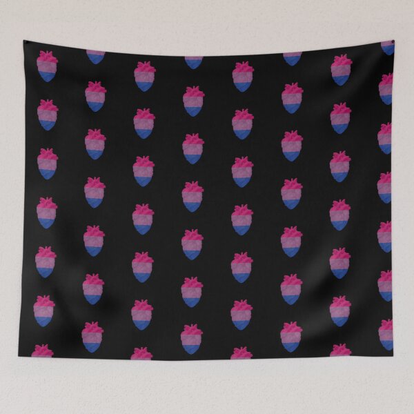 Item preview, bisexual heart pride sticker designed and sold by Meowmeow996.