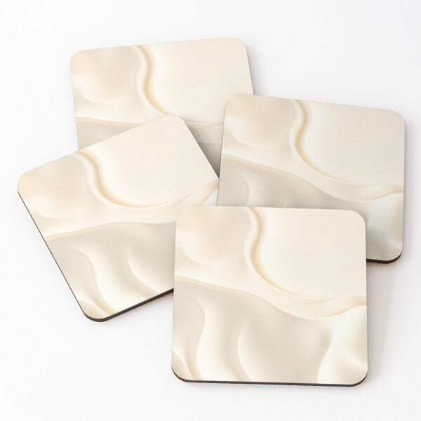 Item preview, Luxurious Creamy Silk Satin Fabric Waves Abstract Cream Texture Art designed and sold by IntelliMindDesigns.