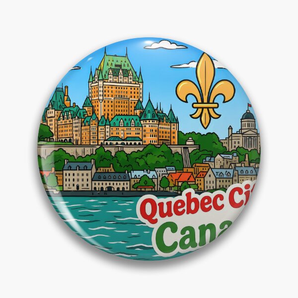 Item preview, Quebec City Canada Cute Skyline Colorful Cityscape Pride designed and sold by HowToCanadian.
