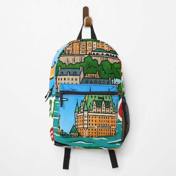 Item preview, Quebec City Canada Cute Skyline Colorful Cityscape Pride designed and sold by HowToCanadian.