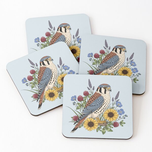 Item preview, Botanical American Kestrel Sunflower Nature designed and sold by BirdsnStuff.