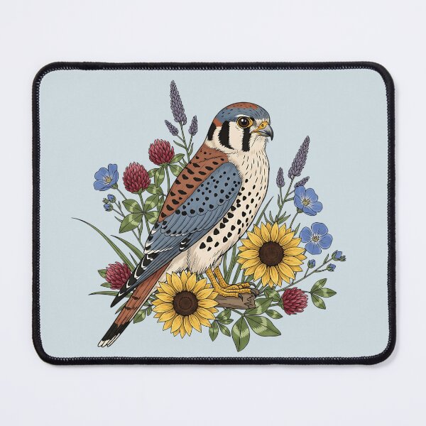 Item preview, Botanical American Kestrel Sunflower Nature designed and sold by BirdsnStuff.