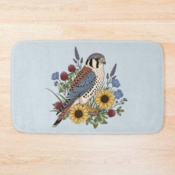 Item preview, Botanical American Kestrel Sunflower Nature designed and sold by BirdsnStuff.