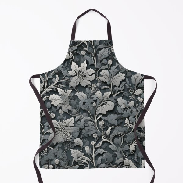 Item preview, Elegant gray botanical vintage floral pattern designed and sold by hollycooper.