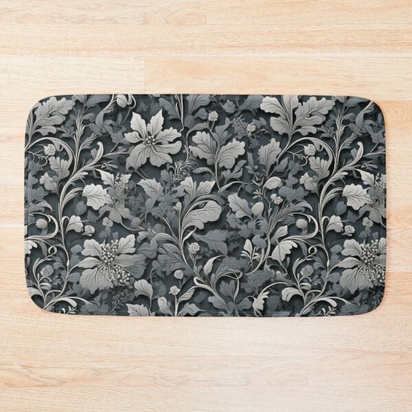 Item preview, Elegant gray botanical vintage floral pattern designed and sold by hollycooper.