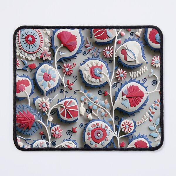 Item preview, Suzani Uzbekistan Floral Embroidery Print designed and sold by Vicky Brago-Mitchell®.
