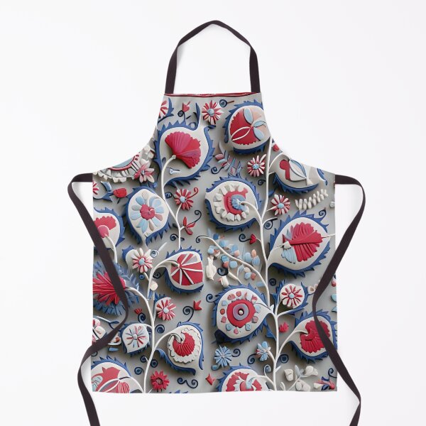 Item preview, Suzani Uzbekistan Floral Embroidery Print designed and sold by Vicky Brago-Mitchell®.