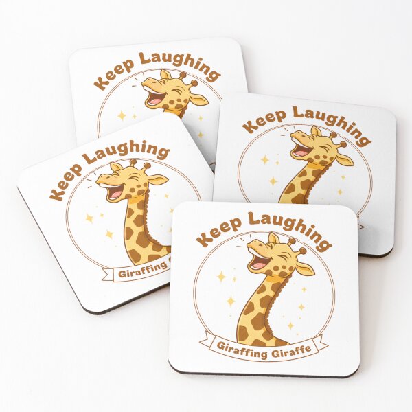 Item preview, Keep Laughing Giraffe - Funny Quirky Cartoon Animal designed and sold by TheSquirla.