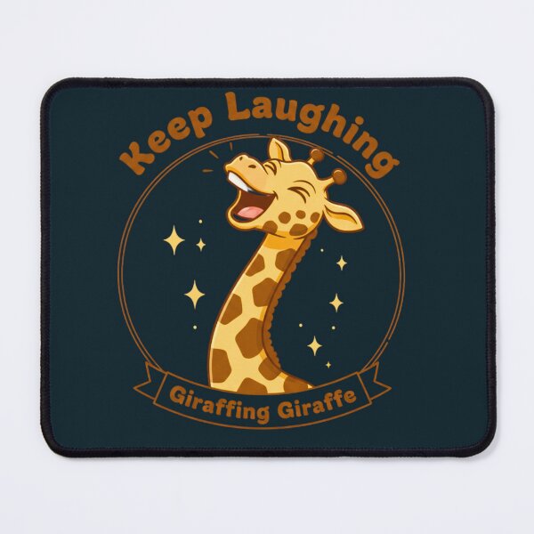 Item preview, Keep Laughing Giraffe - Funny Quirky Cartoon Animal designed and sold by TheSquirla.