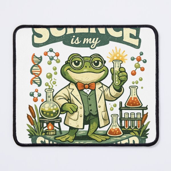 Item preview, Retro Frog Scientist : Science Is My Swamperpower Chemistry Frog Humor STEM Teacher Designs designed and sold by PrintifyPxl.