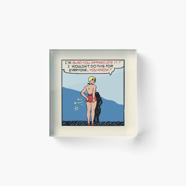 Item preview, Blonde Pre Code Comic Weirdness Ouch! • Red Swimsuit Bathing Beauty Pop Art  designed and sold by wmxdesign.