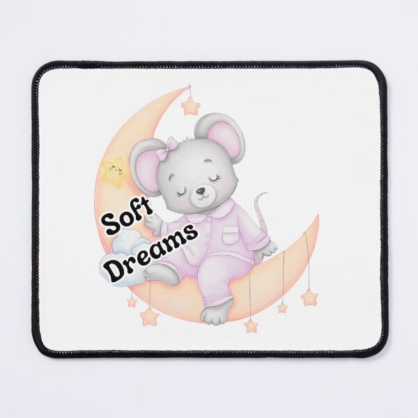 Item preview, Soft Dreams Sleeping Mouse Sticker | Cute Pastel Moon Aesthetic | Cozy Night Vibes Design designed and sold by Pandey14.