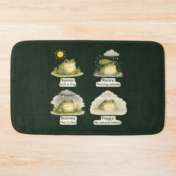 Item preview, Frog Weather Forecast Four Panel – Funny Relatable Mood Comic Art | Frog Humor Gift designed and sold by irfanshikh.