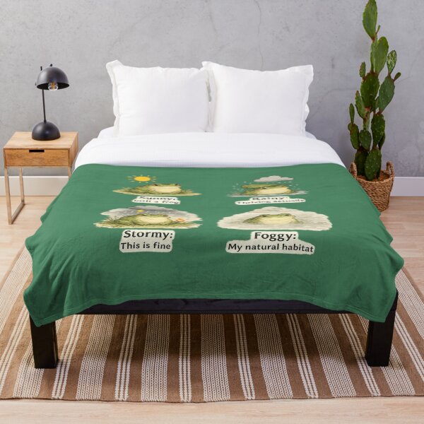 Item preview, Frog Weather Forecast Four Panel – Funny Relatable Mood Comic Art | Frog Humor Gift designed and sold by irfanshikh.