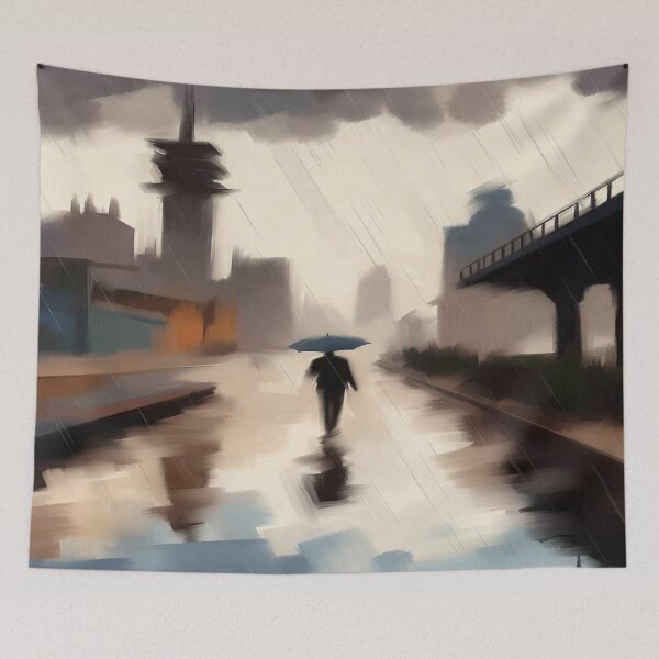 Item preview, Walking Alone On a Rainy Night designed and sold by Makitiadesigns.