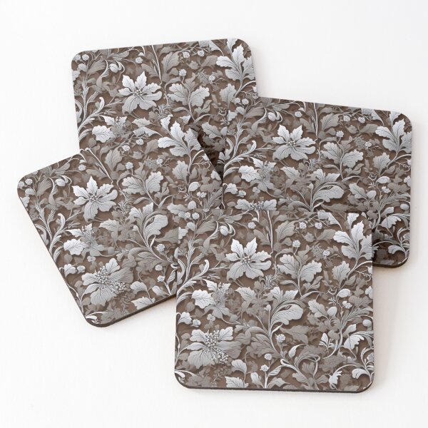 Item preview, Elegant vintage brown boho floral botanical pattern designed and sold by hollycooper.