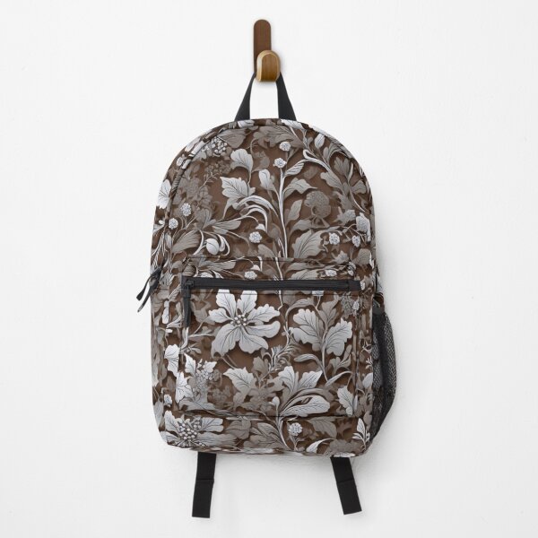 Item preview, Elegant vintage brown boho floral botanical pattern designed and sold by hollycooper.