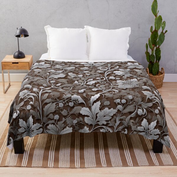 Item preview, Elegant vintage brown boho floral botanical pattern designed and sold by hollycooper.