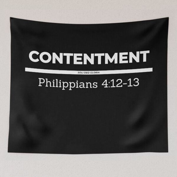 Item preview, Contentment Philippians 4:12-13 Bible Verse Christian Design designed and sold by Ken Chung.