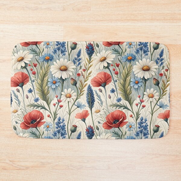 Item preview, Mix Of Wildflowers, Daisies, Poppies And Bluebells designed and sold by Petal & Pattern Co.
