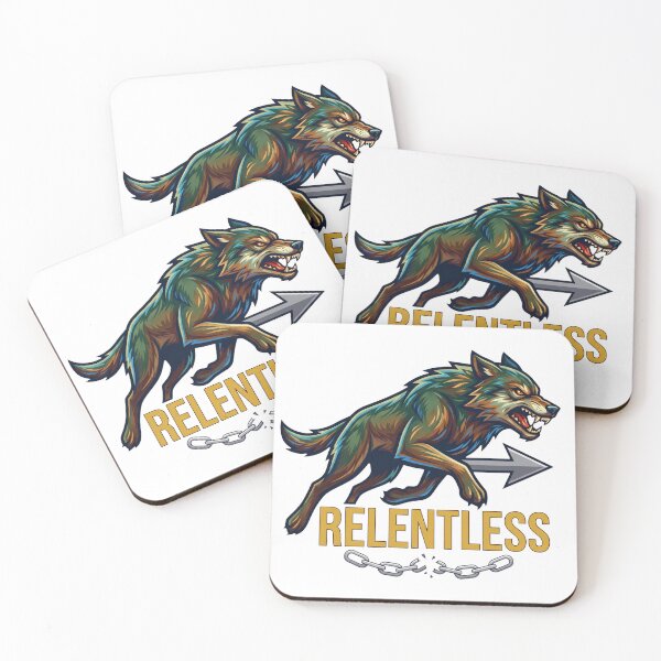 Item preview, Relentless Wolf Unchained - Motivational Wild Wolf Spirit designed and sold by veloramode.