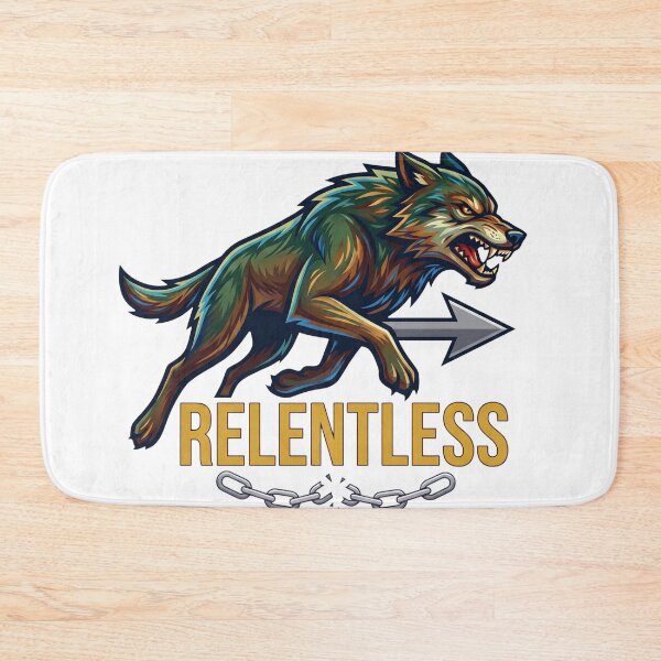 Item preview, Relentless Wolf Unchained - Motivational Wild Wolf Spirit designed and sold by veloramode.