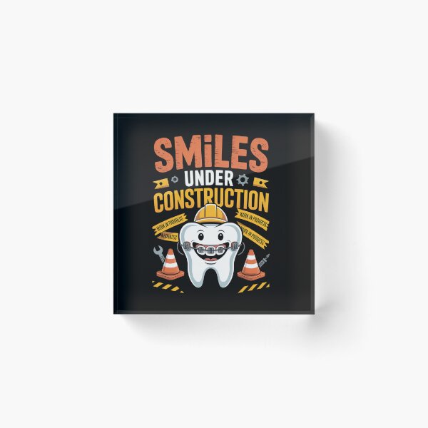 Item preview, Smiles Under Construction Braces T-shirt designed and sold by Lopez-Design.