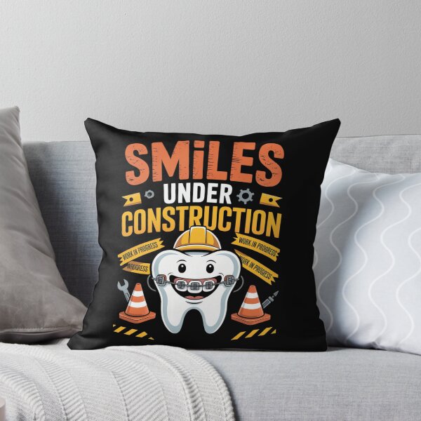Item preview, Smiles Under Construction Braces T-shirt designed and sold by Lopez-Design.