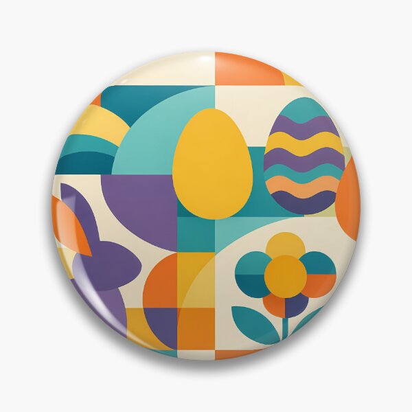 Item preview, Geometric Easter Bunny and Egg Pattern designed and sold by InkSmithery.