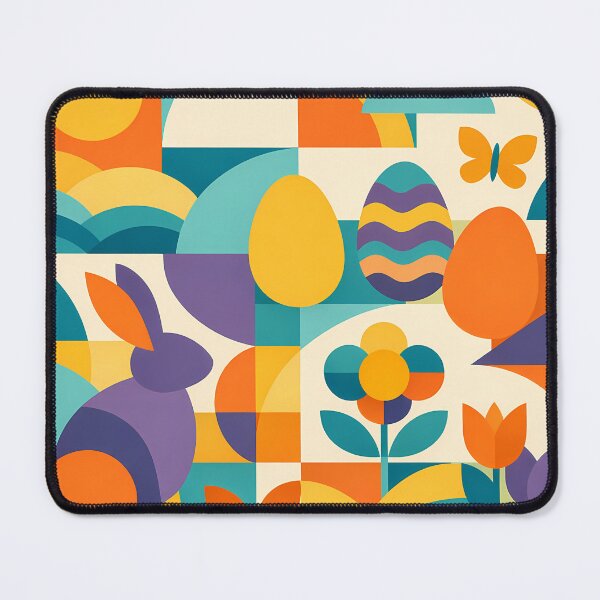 Item preview, Geometric Easter Bunny and Egg Pattern designed and sold by InkSmithery.