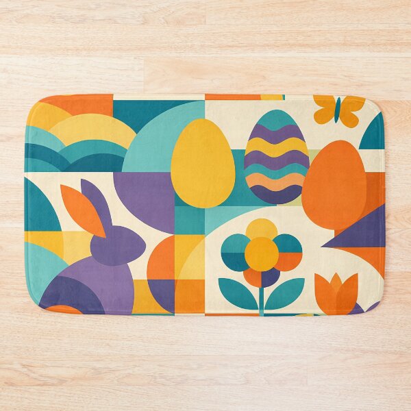 Item preview, Geometric Easter Bunny and Egg Pattern designed and sold by InkSmithery.