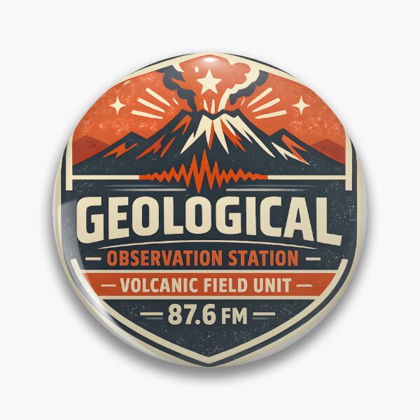 Item preview, Geological Observation Station Vintage Volcano Graphic designed and sold by Naviora.