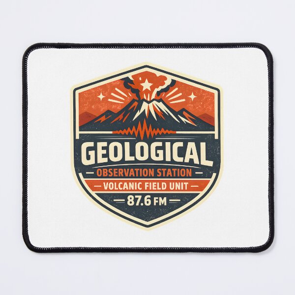 Item preview, Geological Observation Station Vintage Volcano Graphic designed and sold by Naviora.