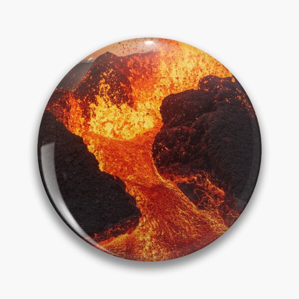 Item preview, Fiery Volcanic Eruption – Dramatic Lava Flow Nature Photography designed and sold by JohnManuelPhoto.