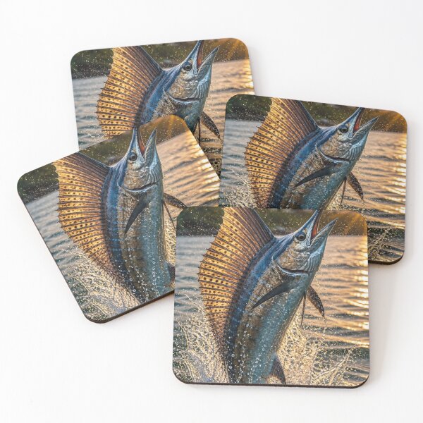 Item preview,  Sailfish Jumping Ocean Sunset Golden Light designed and sold by UhuCriei .